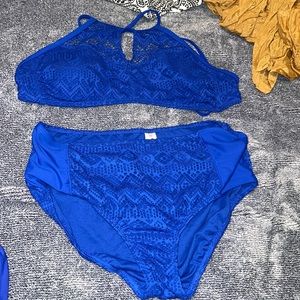 High Rise Royal blue swimsuit halter